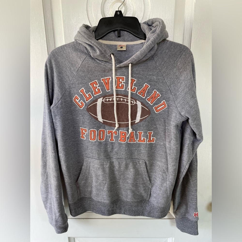 HOMAGE Gray Cleveland Football Sweatshirt